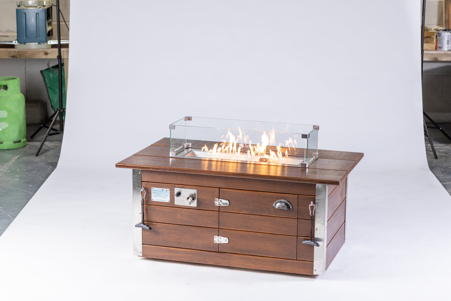 Hilbre Gas Firetable - German Beech Hardwood