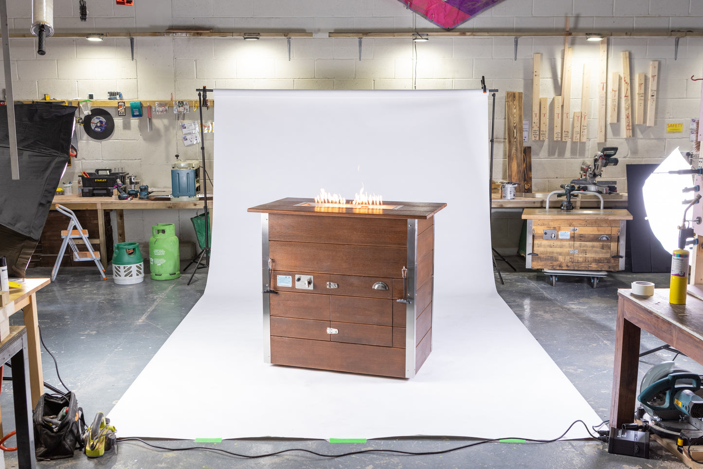 Bardsey Gas Firetable - German Beech Hardwood