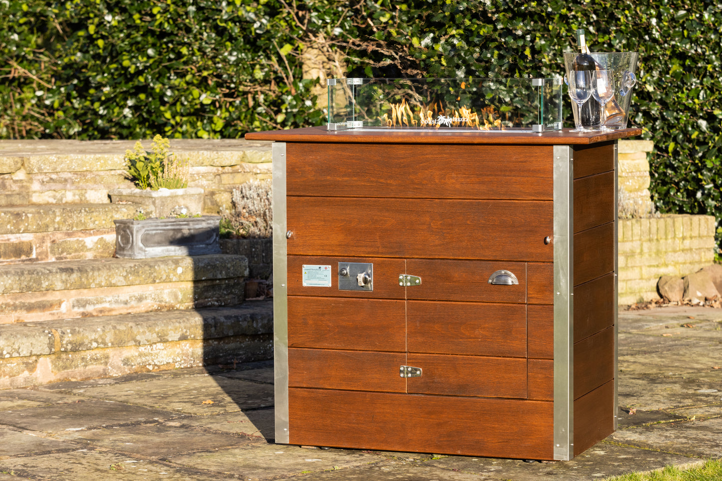 Bardsey Gas Firetable - German Beech Hardwood